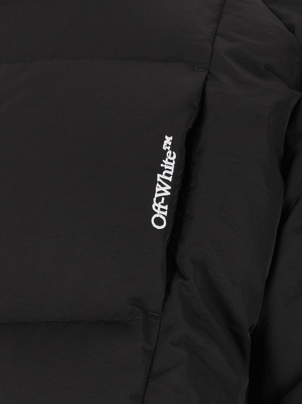 Off-White Bookish Nyl Twill Racing Puffer Coats - Black | 3dc9ac00c949cfbecd4343c225b766e5b43bc900