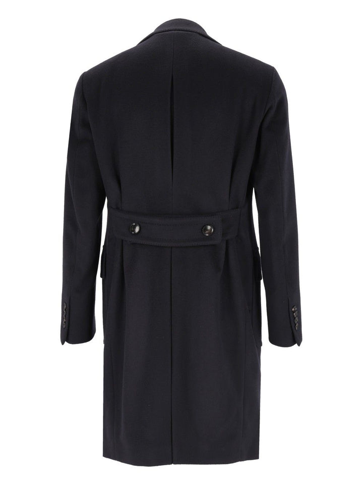 Al Duca D'Aosta Double-Breasted Cashmere Coat Coats - Blue | 1c869429f418635057c914b4f2cd694686dc63ee