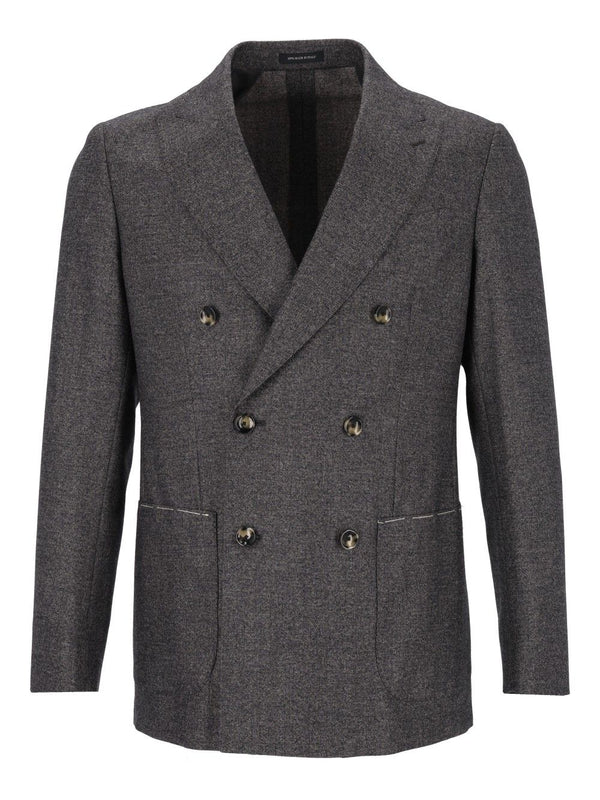 Abito Doppio Petto Fusion Sfoderato R7 Reschina 100 Lana Coats Grey