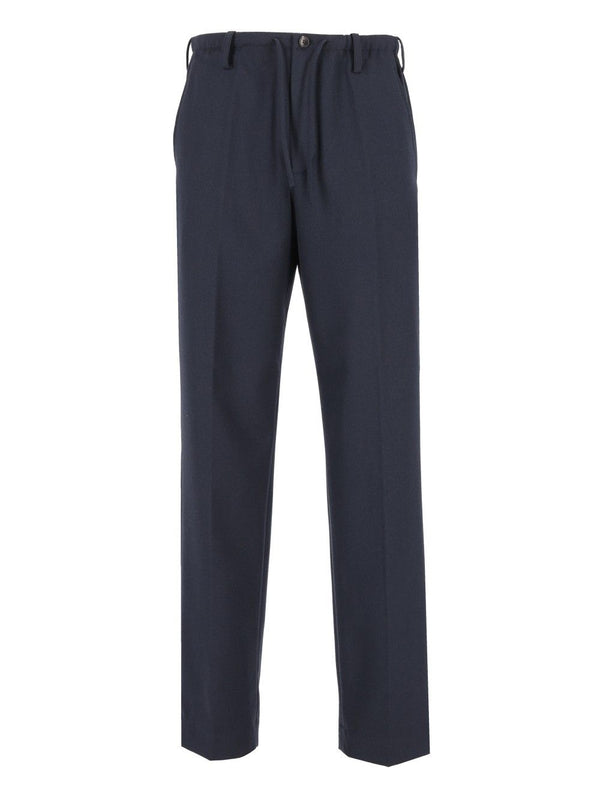 Penny Long Twill Wool Pants Trousers Blue