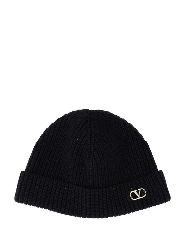 Beanie | Knitted | Cachemire / Vlogo Metal Hats Black