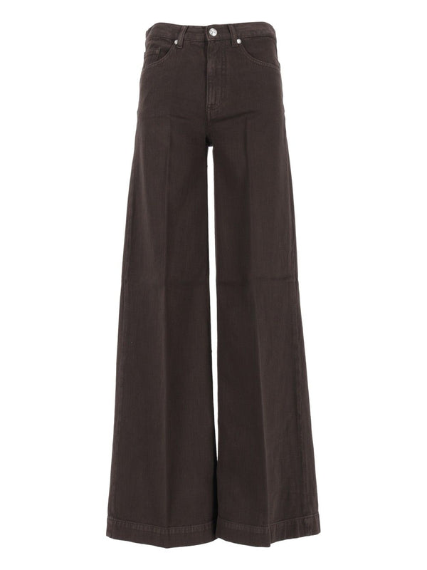 Nadia Palazzo Pant Light Canvas Jeans Brown