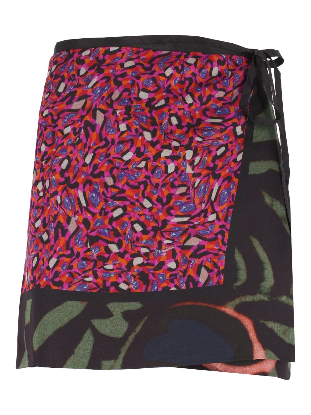 Dries Van Noten Gabrinas Printed Satin Wrap Mini Skirt Skirts - Multicolor | 1cb6157f12aa77dff3e4115884d5585a7f116164