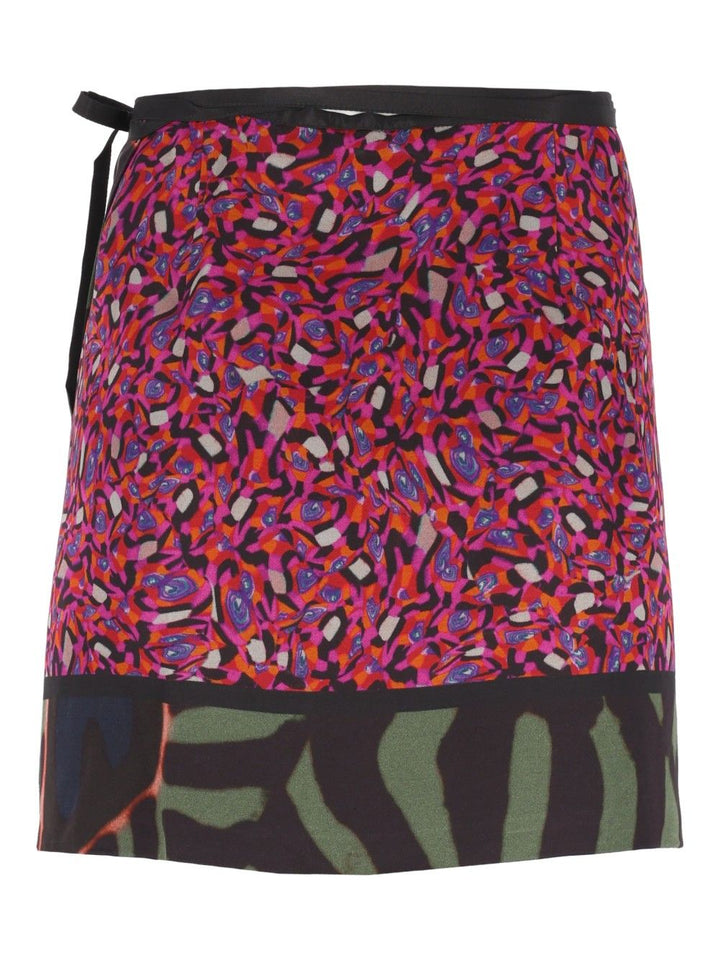 Dries Van Noten Gabrinas Printed Satin Wrap Mini Skirt Skirts - Multicolor | fafaf8c06e16f03414c3cfa3eaea5f237f05e267