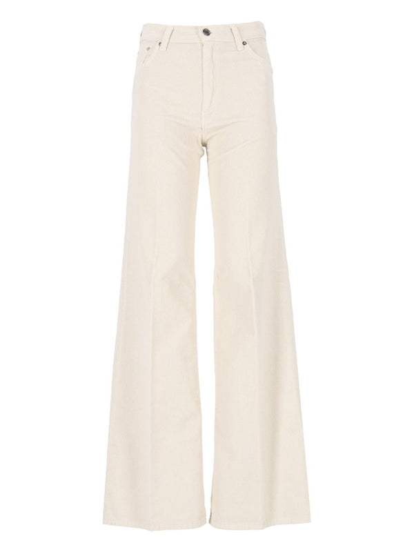 Clara Velvet Pier Jeans White