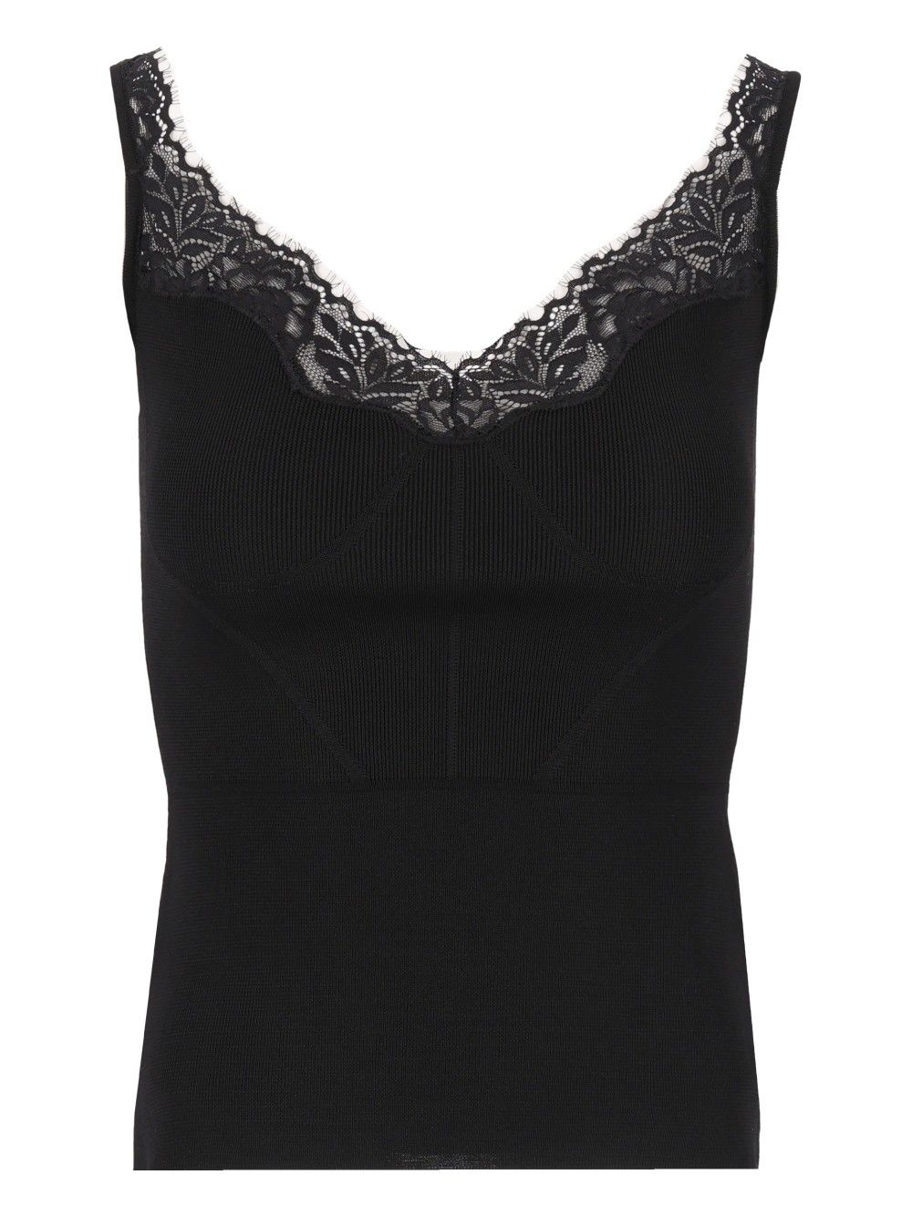 Self-Portrait Sleeveless Knitted Top Dresses - Black | 33cec67f650fe6abf294b2638fcd4837ce037471