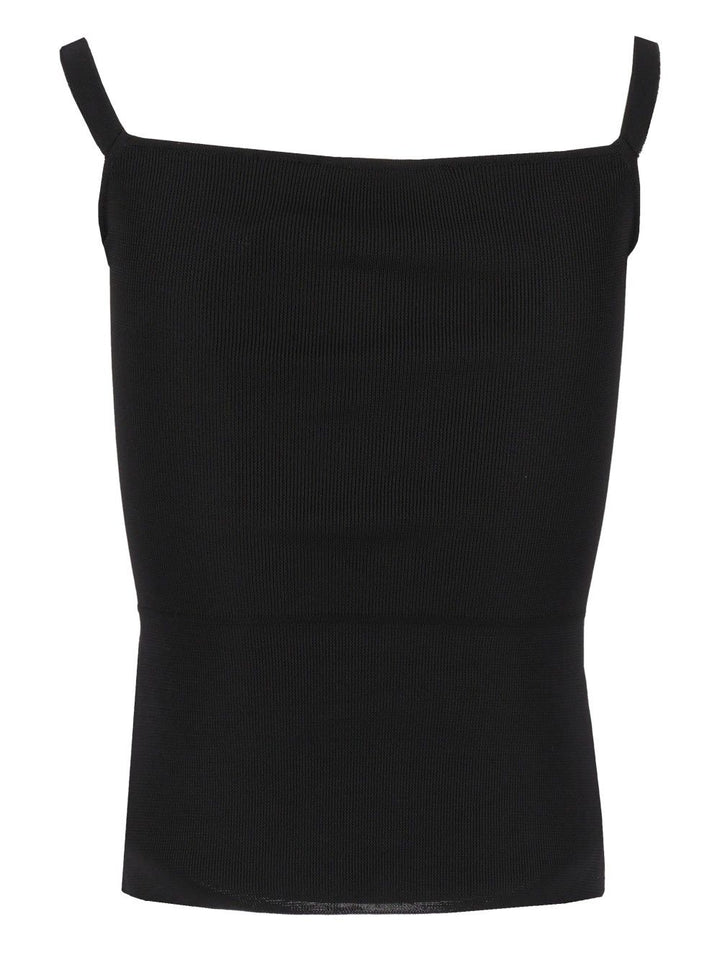 Self-Portrait Sleeveless Knitted Top Tops - Black | ab3ee30c79a369b9a24c0c091e3081b6be9fd8d9