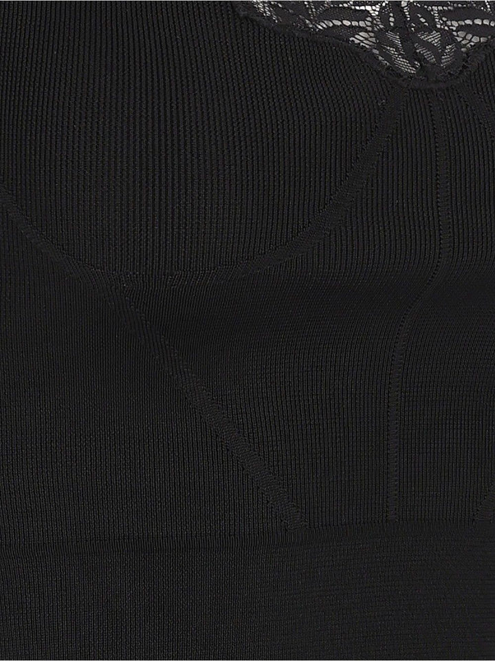 Self-Portrait Sleeveless Knitted Top Tops - Black | 9ab4183fc53ead57487bda2f94ad212a50a9fe2e