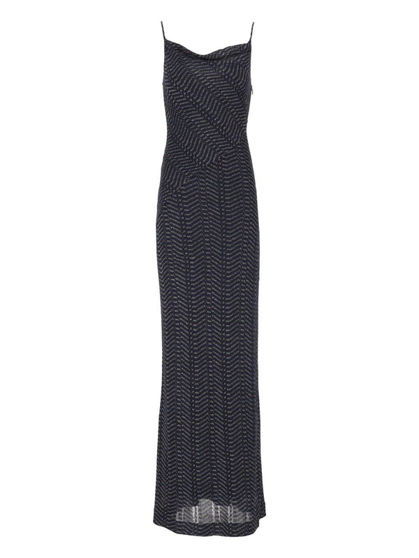 Long Dress Lurex Viscose Dresses Multicolor