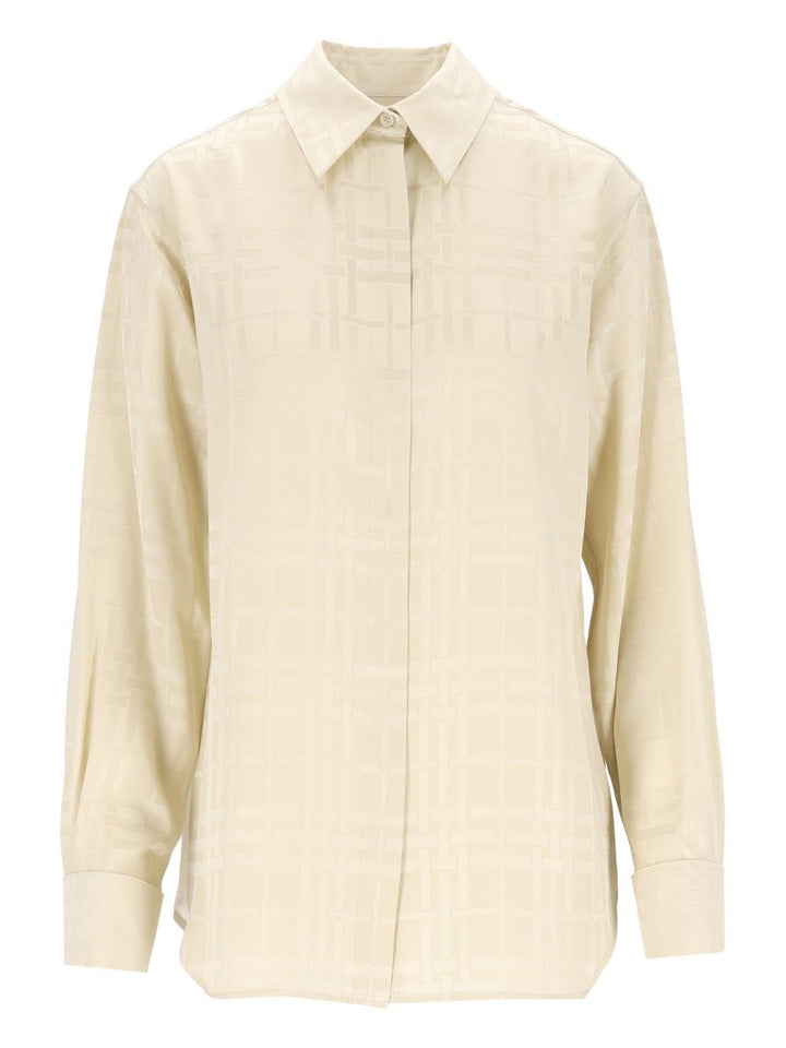 Burberry Dorothea Silk Check Shirt Shirts - White | fc2aafc4ad171e388079edfa0c917546e71251f8