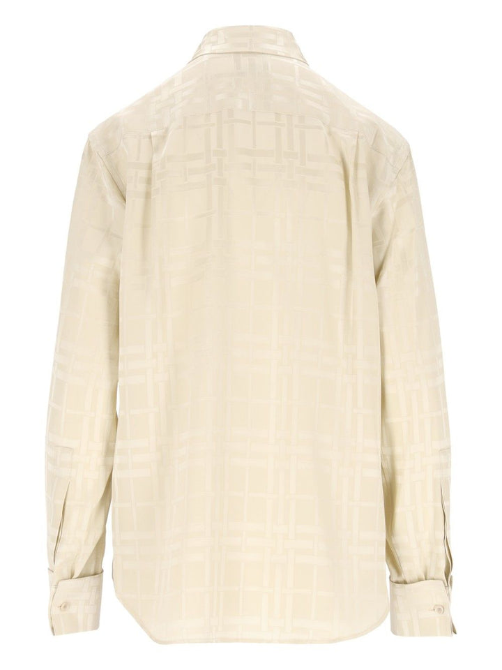 Burberry Dorothea Silk Check Shirt Shirts - White | c8d9cb59ed81065966cdec052b60bb8333162ec3