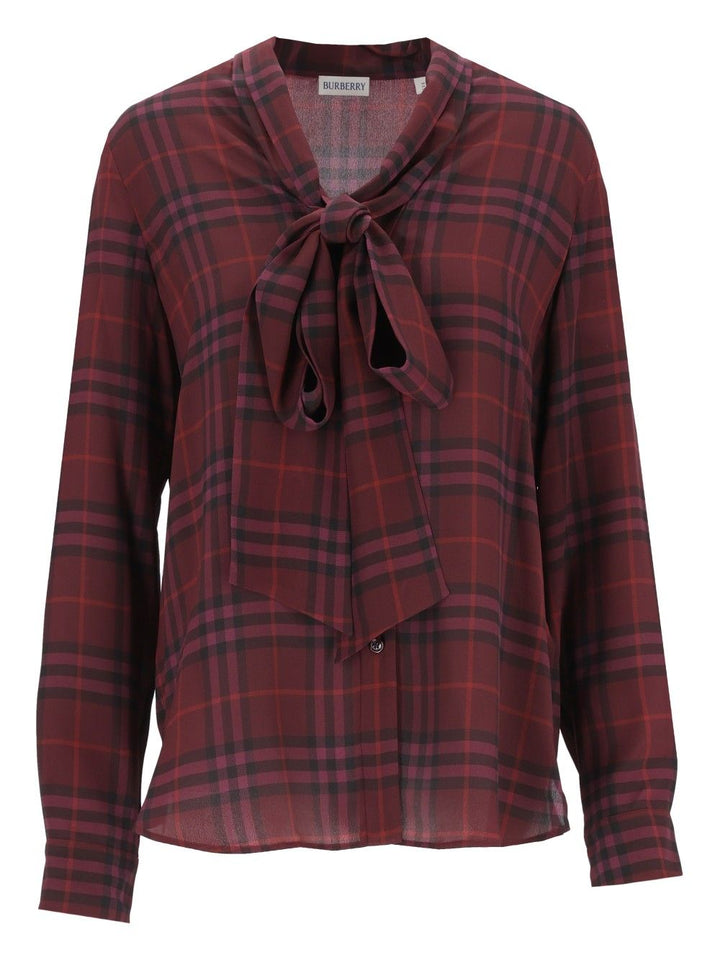 Burberry Rhiannon Chk Shirts - Bordeaux | ef56155f8d2a05ed216498b67b0cb43c53371137