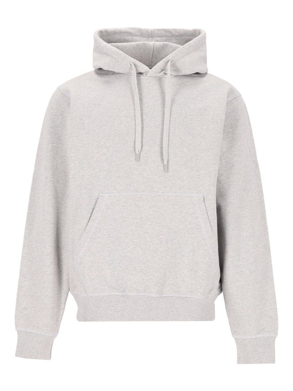 Pink Back Print Hoodie Sweatshirts Grey