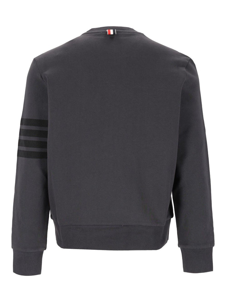 Thom Browne 4 Bar Cotton Jersey Sweatshirt Knitwear - Grey | 5cd574aa6a9cfeb0b8818cc250e0e4e089cad125