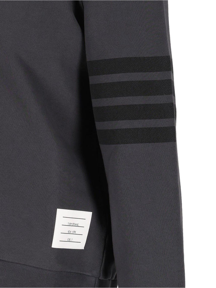 Thom Browne 4 Bar Cotton Jersey Sweatshirt Knitwear - Grey | 0a9a0802c797a72faee1dec49a66ed1136e7cd80