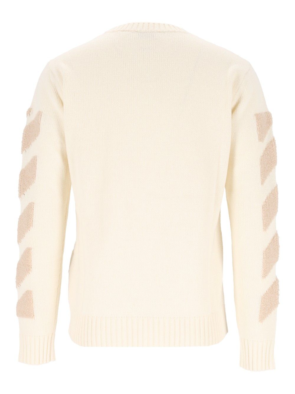Off-White Diag Fuzzy Knit Crewneck Knitwear - White | d7006e5bc8edbabdda5ef9f57a4c8c9ea252c488