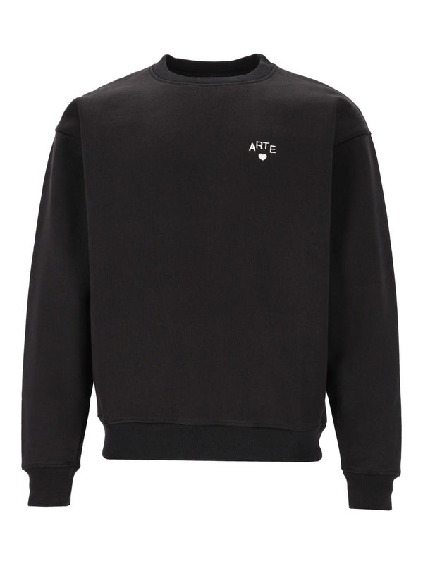 Arte Heart Crewneck Sweatshirts Black