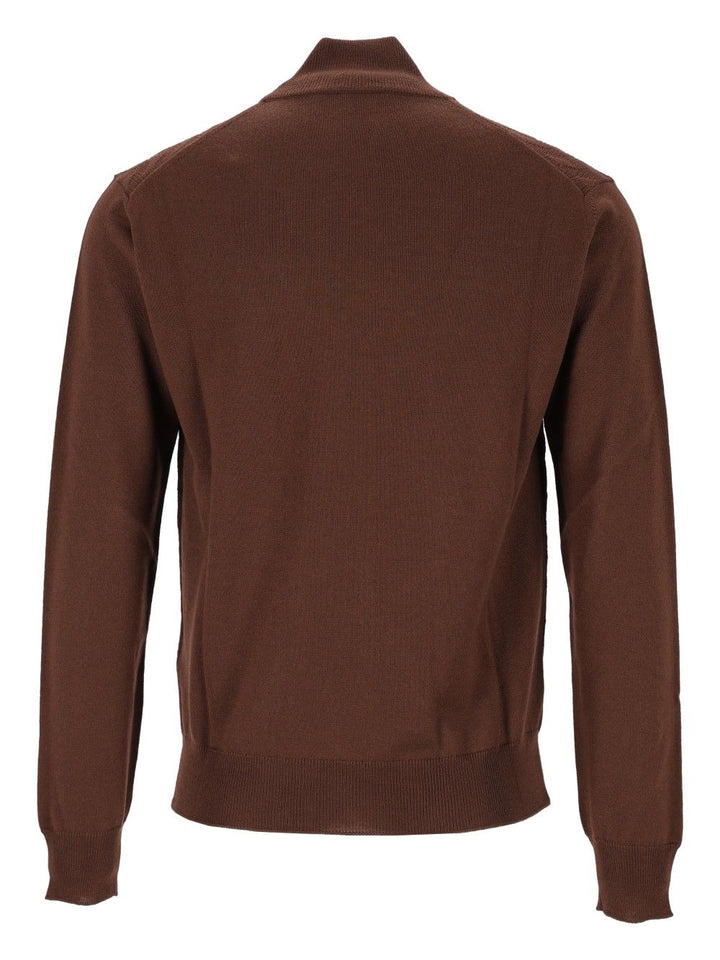 Corneliani Turtleneck With Inlays Knitwear - Brown | dfc7f6a905c609e1d8b90934e30be4076768512f