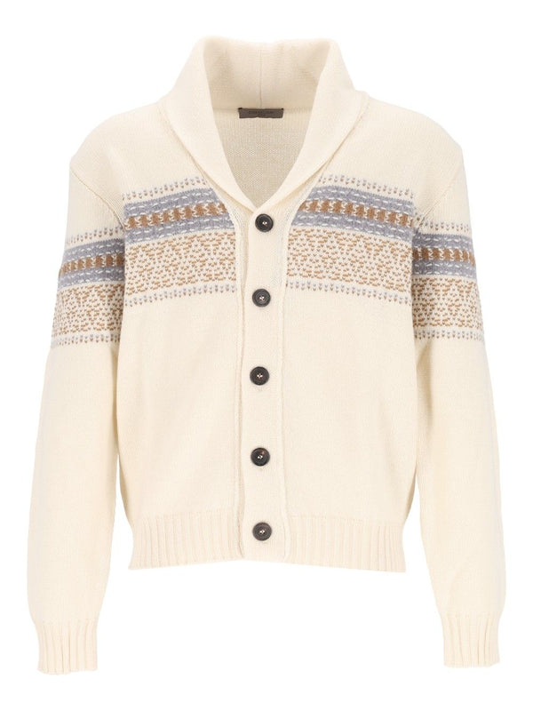 Cashmere Cardigan Knitwear White