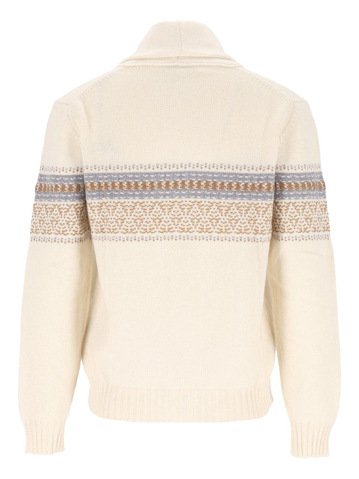 Corneliani Cashmere Cardigan Knitwear - White | 179186f43574a2a361d4cbd4b3107096955574a2