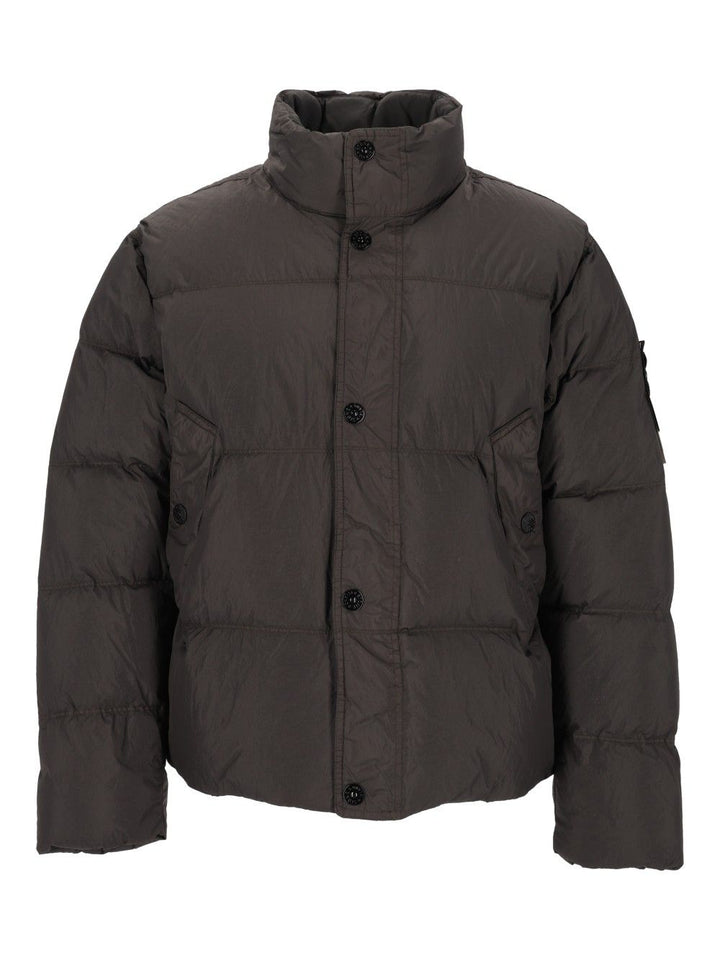 Stone Island Short Down Jacket Jackets - Grey | c8bb06e93e43598b95f9769732653e89b0d73f2d