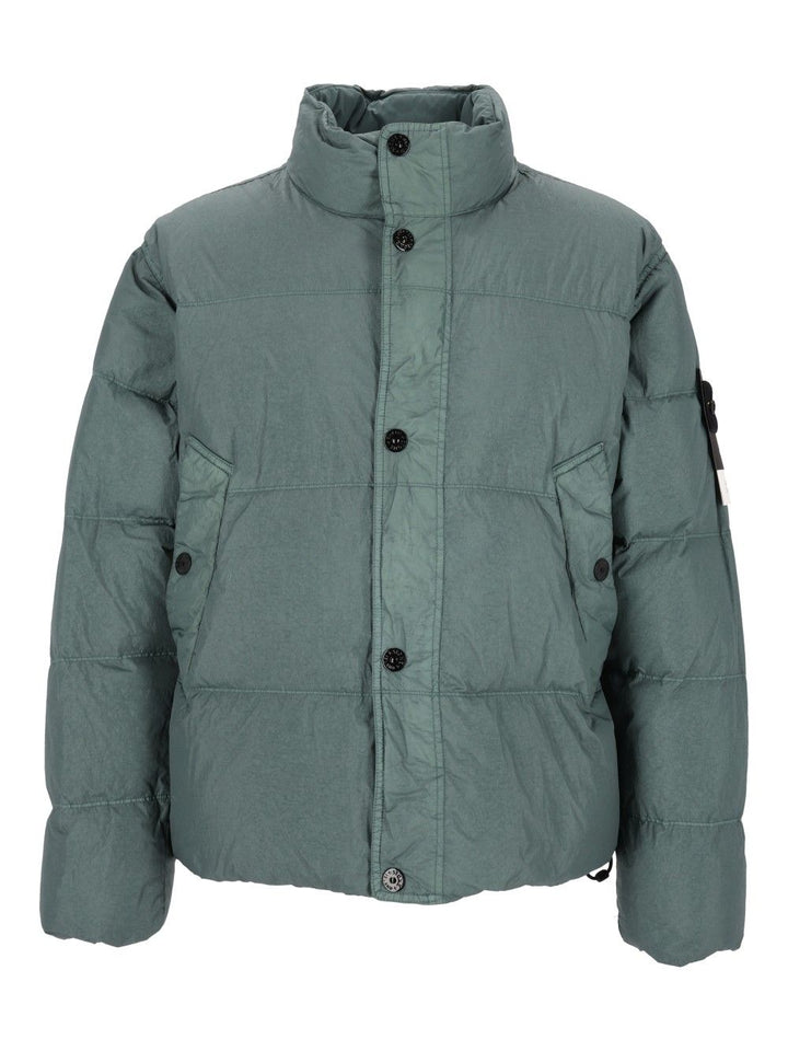 Stone Island Short Down Jacket Jackets - Green | 0fec478bade176917e1c63864ef2090b7cb2b954