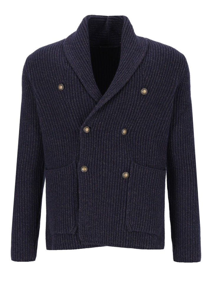 Al Duca D'Aosta Double-Breasted Cardigan Knitwear - Blue | 23f03e01caa294c5ea59e7f04e54d04b5a8bcc4b