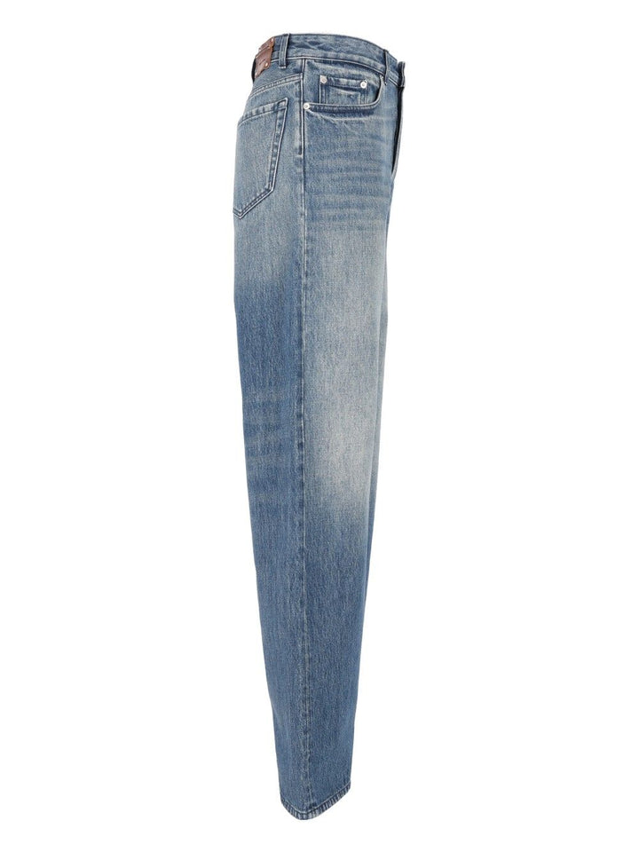 Dries Van Noten Peyter Midweight Stone Wash 5 Pocket Relaxed Fit Denim Jeans - Blue | fe22e506cdbf3b46471063dd7aaadb312ac0201e
