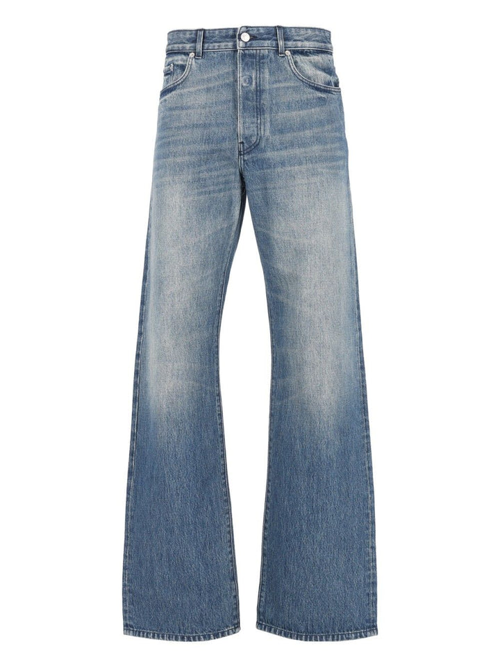 Dries Van Noten Peyter Midweight Stone Wash 5 Pocket Relaxed Fit Denim Jeans - Blue | e1a4c2cc89c4c58f89db221de9832dac27d1a820