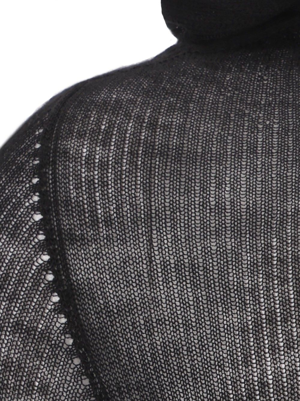 Rick Owens Ribbed Cashmere Hooded Pullover Knitwear - Black | 492915b513b8a9e116d32f7adfb32f5e9377ac56