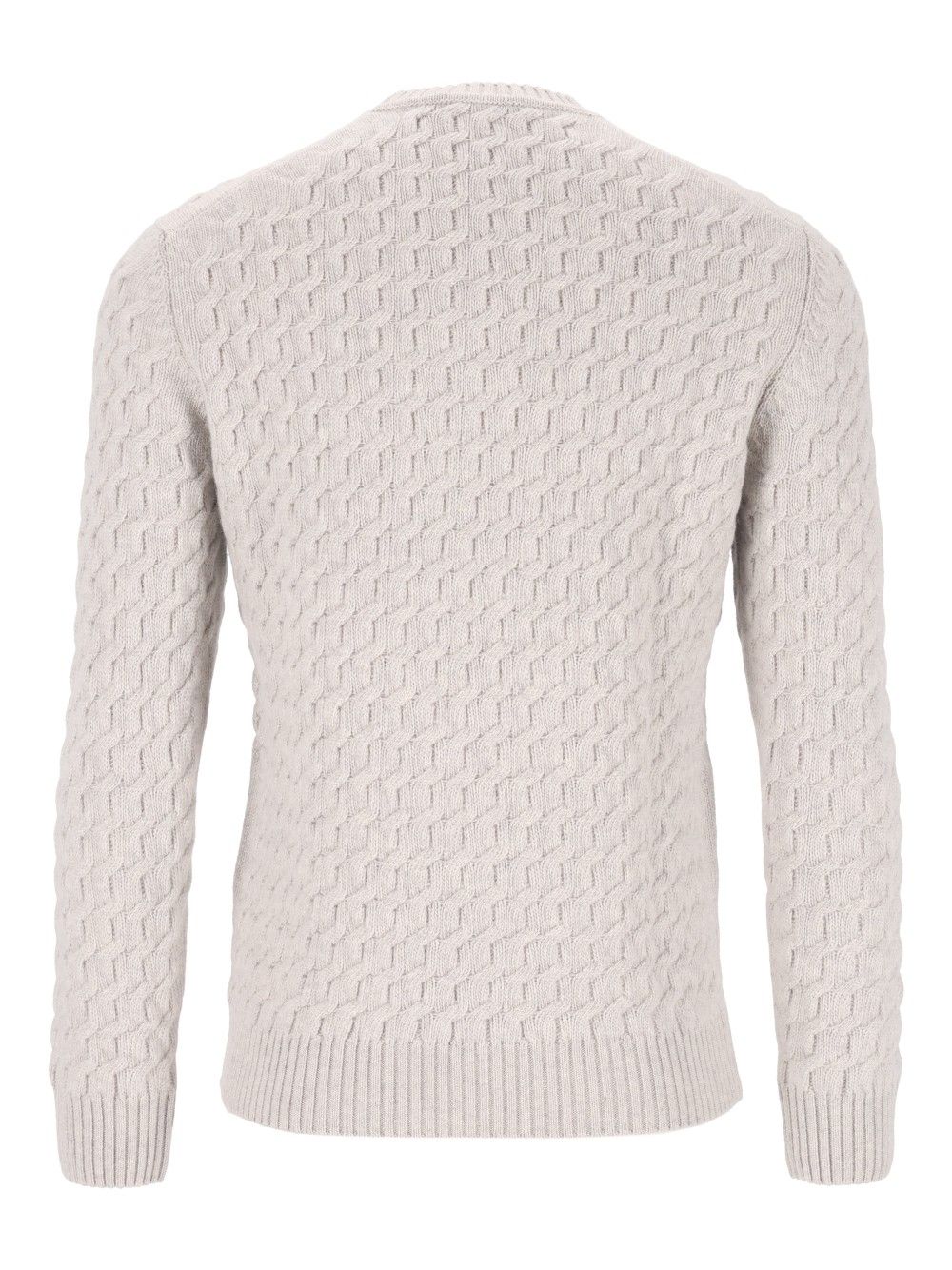 Al Duca D'Aosta Giro Treccia 3d 100 Lana Knitwear - Grey | 1db1ed3c28a19da2c84d3a6a57a7e99603a876b1