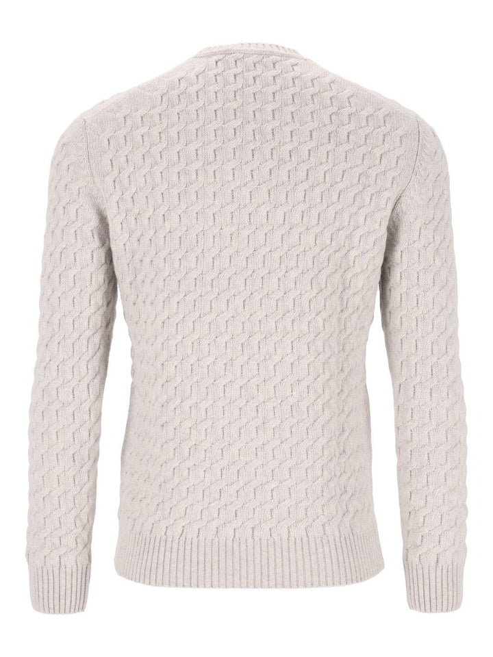 Al Duca D'Aosta Cable Knit Sweater Knitwear - Grey | e428b90997fda16aa79691efc9741c925d07f3b4