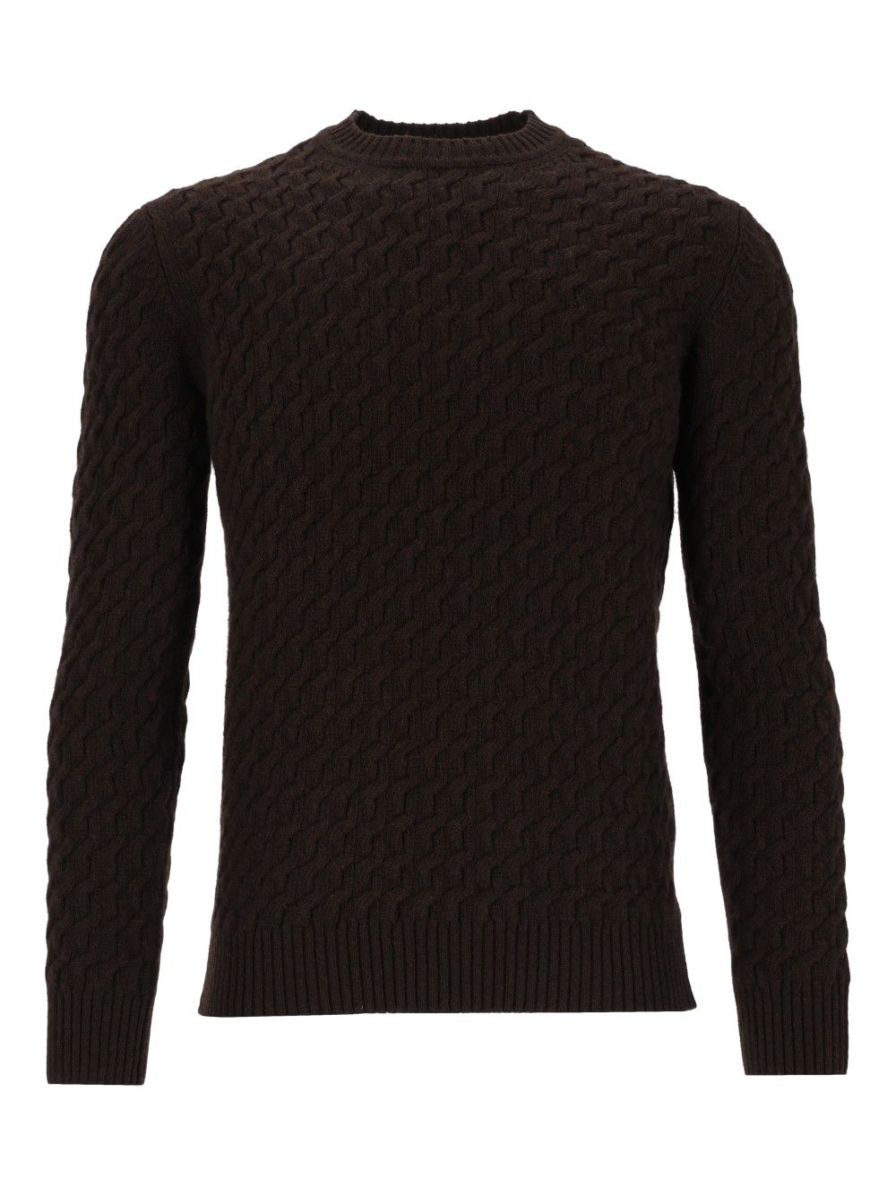 Al Duca D'Aosta Giro Treccia 3d 100 Lana Knitwear - Brown | e761e495e3dff972ff96cf64f690998eadb603cb