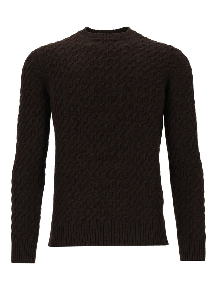 Al Duca D'Aosta Giro Treccia 3d 100 Lana Knitwear - Brown | e761e495e3dff972ff96cf64f690998eadb603cb