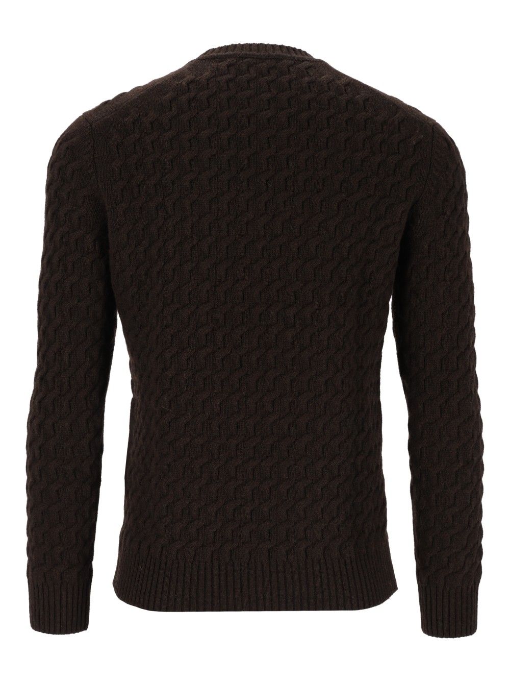 Al Duca D'Aosta Giro Treccia 3d 100 Lana Knitwear - Brown | 896ed718c9d7d27a4a1a26ae18be28222d5b10b0