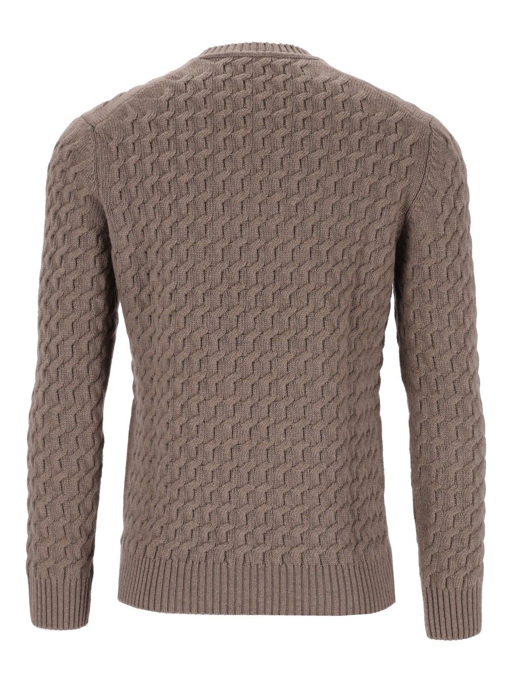 Al Duca D'Aosta Giro Treccia 3d 100 Lana Knitwear - Brown | 308586b2a0d15cc33b05e84313261cf2d920501f