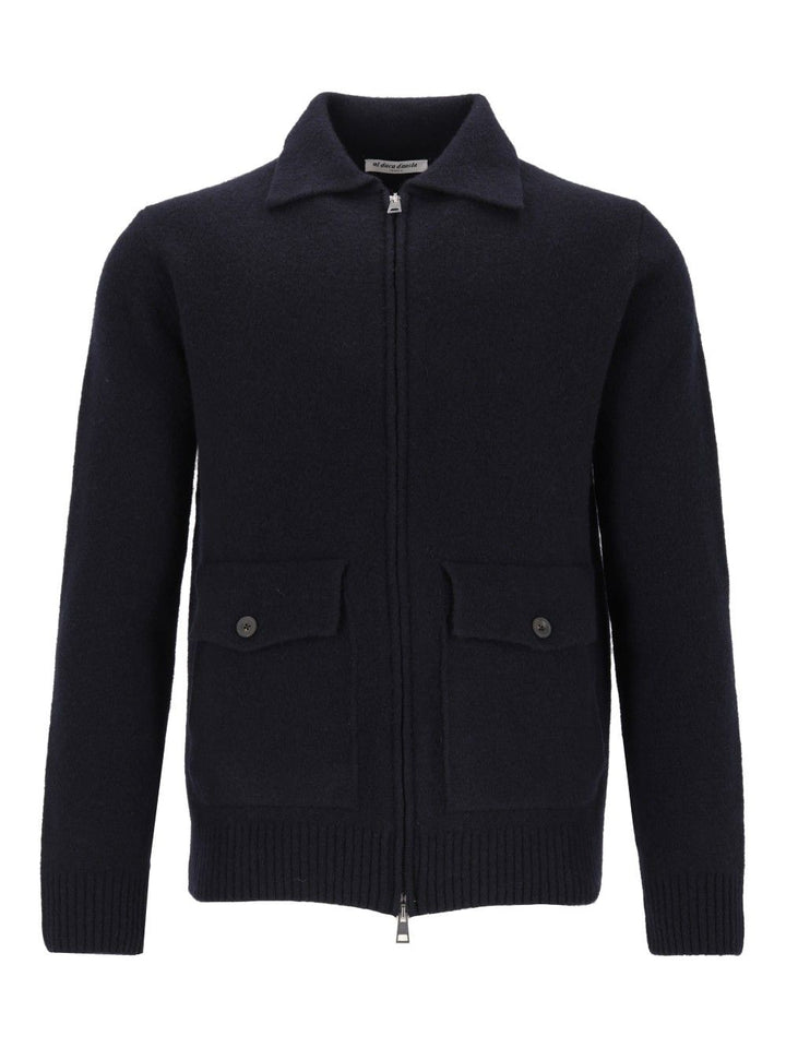 Al Duca D'Aosta Zip Cardigan Knitwear - Blue | 2f3e43a54f136a7f3bdfba1c9c190464570e73f3