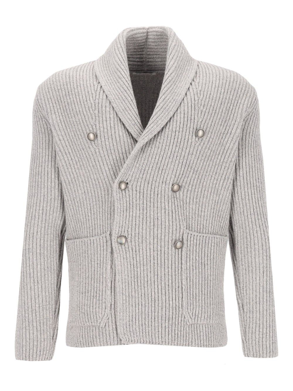 Al Duca D'Aosta Double-Breasted Cardigan Knitwear - Grey | edbf60c56201eded5da67ce9228713e567c0f6b7