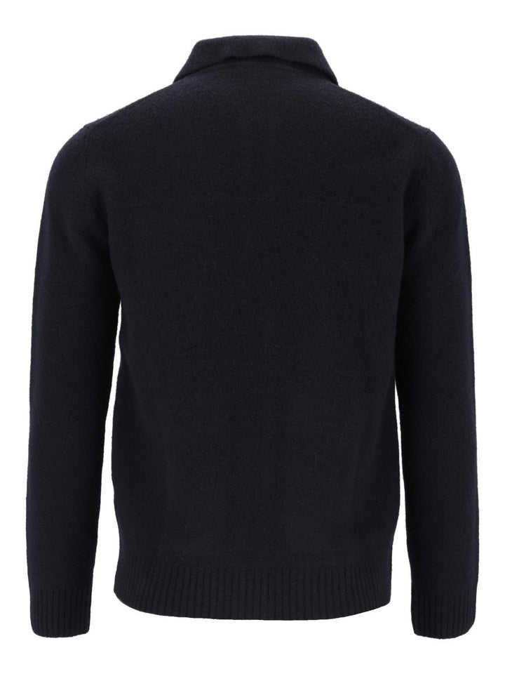 Al Duca D'Aosta Zip Cardigan Knitwear - Blue | 33c2f02842ae56bbe1d9f2ff02652e2e948fb522
