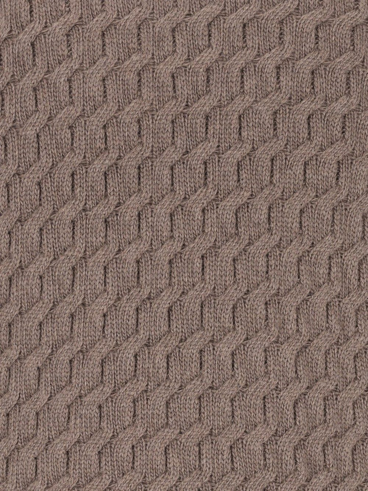 Al Duca D'Aosta Cable Knit Sweater Knitwear - Brown | b59493473dc9e483c93a6b64c43e6d1b07d7d443
