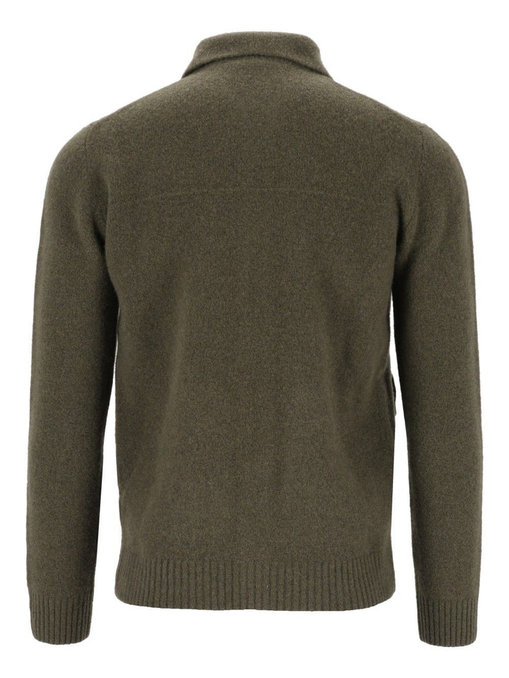 Al Duca D'Aosta Cardigan Zip 2 Tasche 93 Lana 6 Pa 1 Elastan Knitwear - Green | df04fe4f0f618d4a96f7339a740a0923852cf614