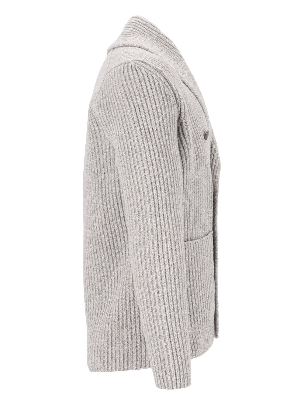 Al Duca D'Aosta Double-Breasted Cardigan Knitwear - Grey | dd593ab0ef457f9315e22749c228433bff43dae9
