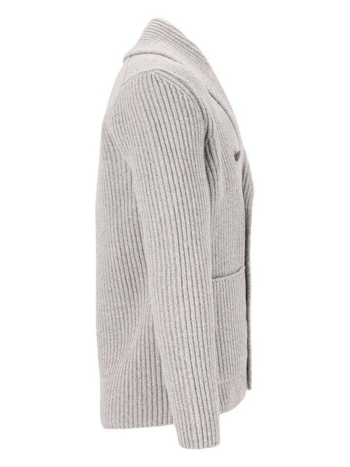 Al Duca D'Aosta Double-Breasted Cardigan Knitwear - Grey | dd593ab0ef457f9315e22749c228433bff43dae9