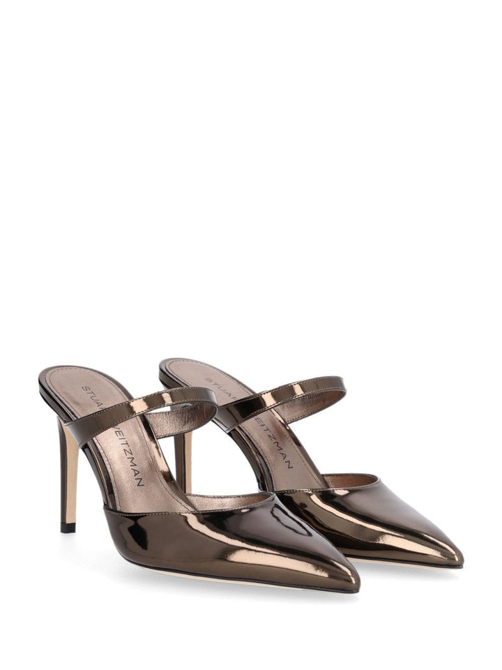 Stuart Weitzman Stuart Power 85  Mule Pumps - Brown | e879c7453fd1a01d4da723e98e6115ece448e096
