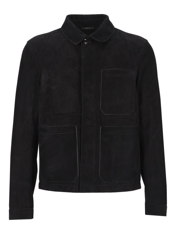 Suede Field Jacket Black