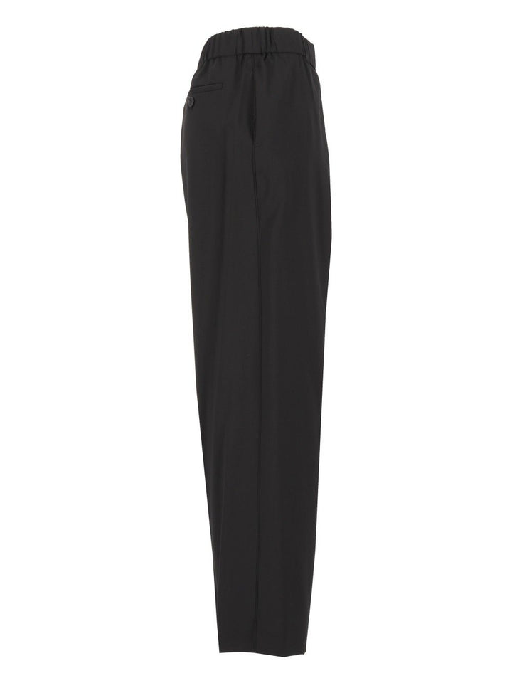 Loewe Stretch Wool Trousers - Black | 354979b72af758ec7bfe5595d7ddb894000d26b8