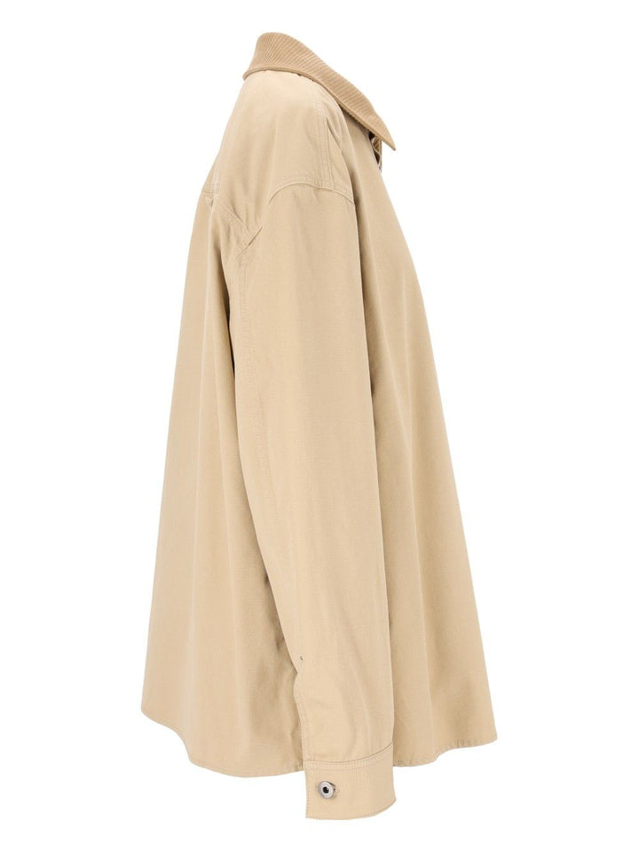 Loewe Cotton Canvas Overshirt Jackets - Beige | 75ef34d859a8c279496d109083b23eca04883c97
