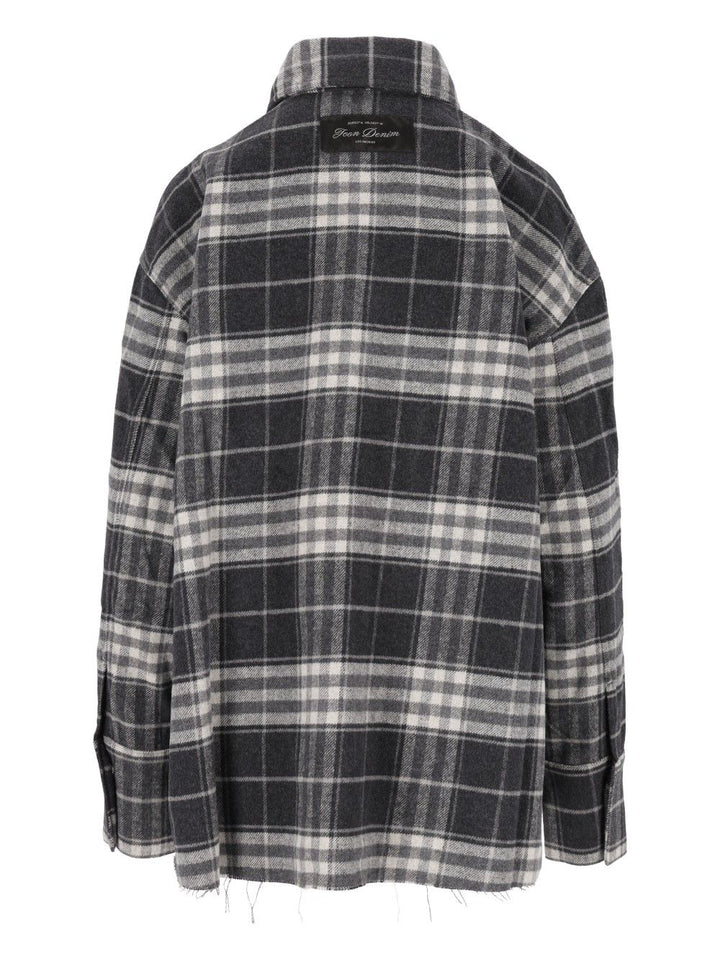 Icon Denim Oversized Check Shirt Shirts - Grey | 5a1c49f9e0b9c91f01e0898a5dc820ea64c2f77b