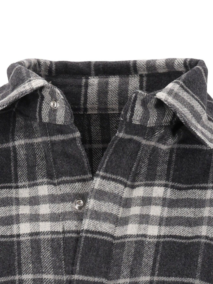 Icon Denim Oversized Check Shirt Shirts - Grey | 12ce9918dd1e384f021d4a9f639bf5840e88c0ef