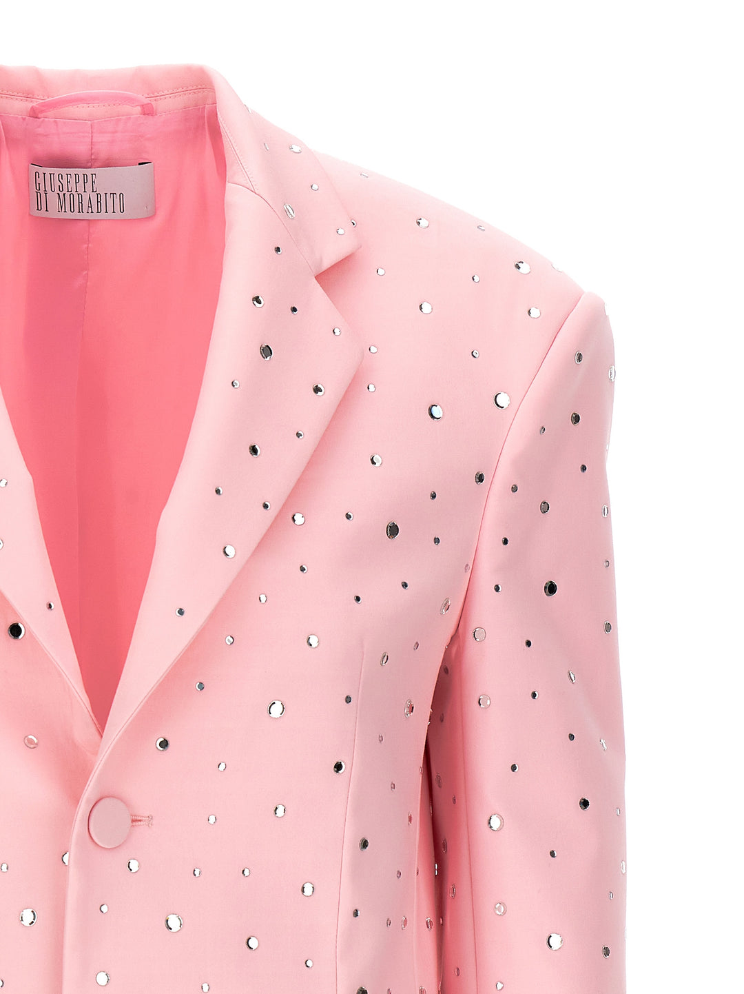 All Over Crystal Blazer Blazer And Suits Pink